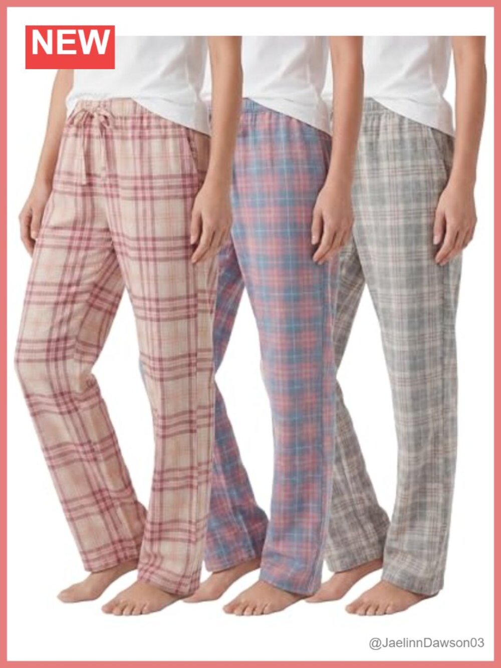 Women's Cotton Flannel Pajama Pants Drawstring Pockets Sleep Lounge Bottoms